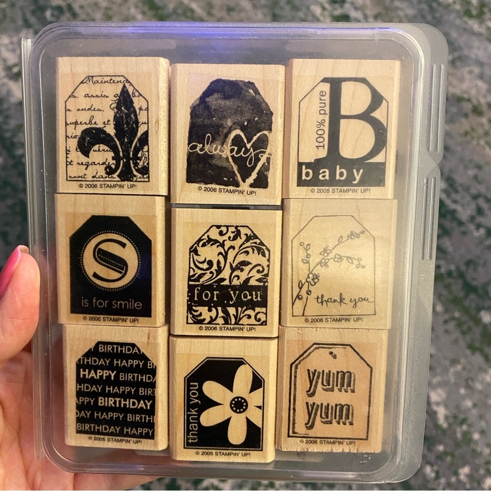 Stampin’ Up! Terrific Tags 9 Wooden and Rubber Stamps